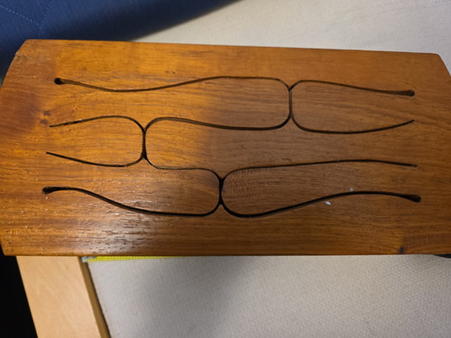Hand carved wooden tree note - hand,